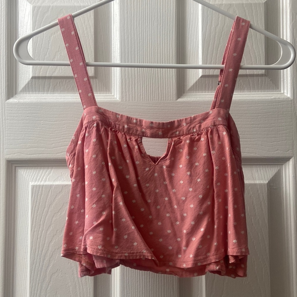 Pink Floral Crop Top 🌸
